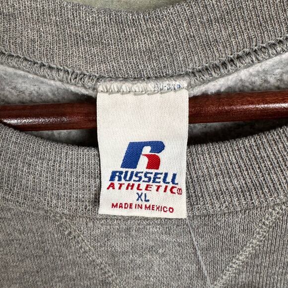 VTG Russell Athletic Crewneck Sweatshirt Mens Sz XL Gray Blank 90s Pullover - Picture 5 of 8